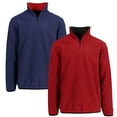 thumbnail image 1 of 2-Pack Men's Polar Fleece Pullover Quarter Zip Sweater (Sizes, S-2XL), 1 of 5