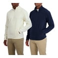 thumbnail image 1 of 2 Pack: Men's Polar Fleece Quarter-Zip Long Sleeve Jacket - Windproof Winter Outdoor Hiking Coat (Available In Big & Tall), 1 of 6