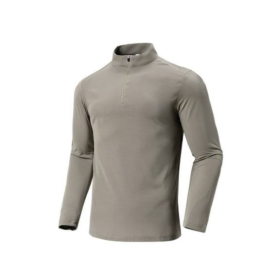 2 Pack Men's Quarter Zip Pullover Premium Fleece Lined Long Sleeve Golf Shirts Midweight Sweatshirts