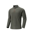 thumbnail image 1 of 2 Pack Men's Quarter Zip Pullover Premium Fleece Lined Long Sleeve Golf Shirts Midweight Sweatshirts, 1 of 3