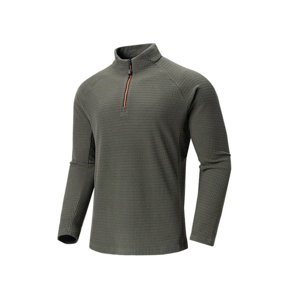 2 Pack Men's Quarter Zip Pullover Premium Fleece Lined Long Sleeve Golf Shirts Midweight Sweatshirts
