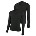 thumbnail image 1 of 2 Pack Men's Quarter Zip Pullover Sweats Quick Dry Long Sleeve Active Performance Shirt with Thumb Hole Athletic Tops, 1 of 5