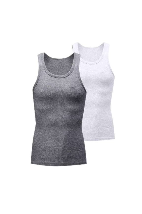 2 Pack Men's Quick Dry Workout Tank Tops Breathable Gym Sleeveless Muscle Shirts for Active Men Fitness Bodybuilding Tee