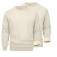 thumbnail image 1 of 2 Pack Men's Sherpa Lined Fleece Crewneck Pullover Sweatshirts, Loose Fit Casual Outdoor Long Sleeve Outerwear Tops, 1 of 7