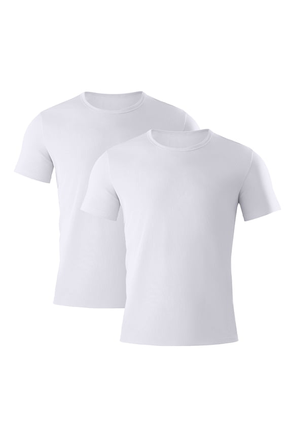 2 Pack Men's Short Sleeve Waffle Workout T-Shirts Soft Comfortable Sports Gym Running Tee Shirts Breathable Crewneck Tee Moisture Wicking & Quick Dry