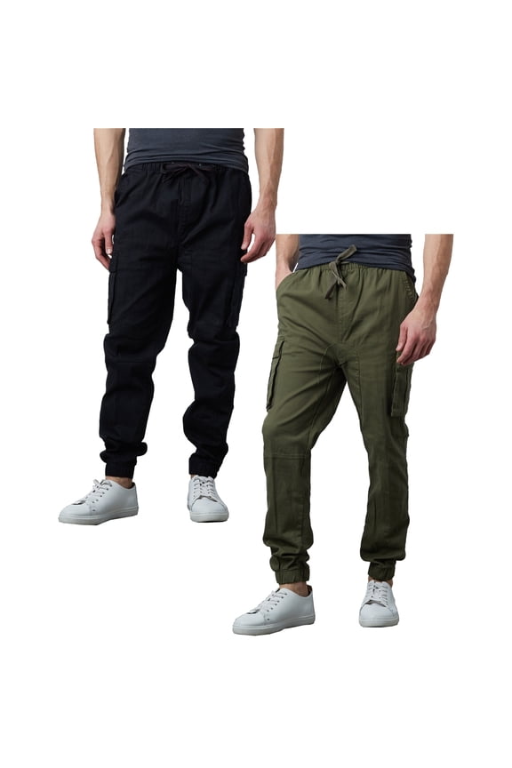 2-Pack Men's Slim-Fit Stretch Cargo Jogger (S-2XL)