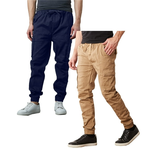 2-Pack Men's Slim-Fit Stretch Cargo Jogger (S-2XL)