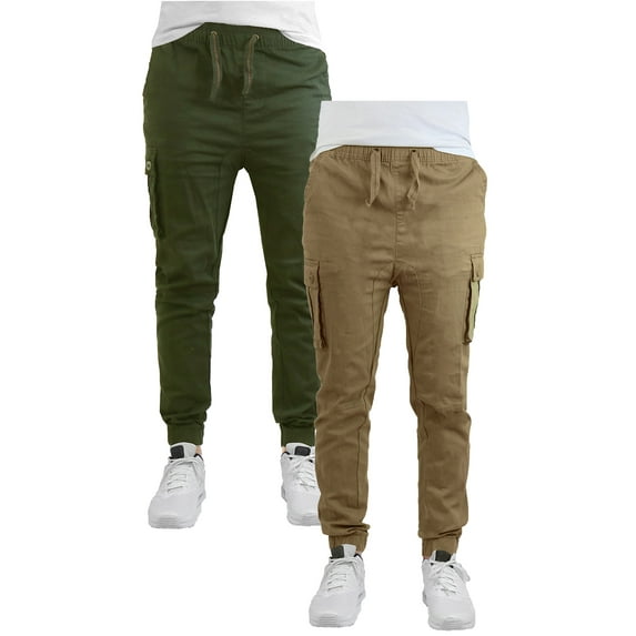 2-Pack Men's Slim-Fit Stretch Cargo Jogger (S-2XL)