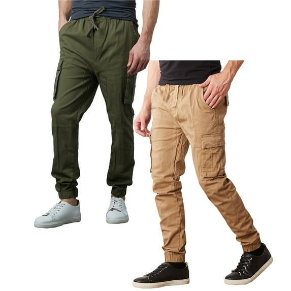 2-Pack Men's Slim-Fit Stretch Cargo Jogger (S-2XL)
