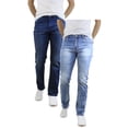 thumbnail image 1 of 2-Pack Men's Straight-Leg Stretch Jeans (30-40) - Multiple Inseams, 1 of 2