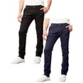 thumbnail image 1 of 2-Pack Men's Super Stretch Slim Fit Everyday Chino Pants (Sizes, 30-42), 1 of 5