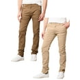 thumbnail image 1 of 2-Pack Men's Super Stretch Slim Fit Everyday Chino Pants (Sizes, 30-42), 1 of 5