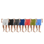 BARGAIN HONCHO 2-Pack: Men's Ultra-Soft Jersey Knit Comfy Lounge Sleepwear Pajama Shorts Bottom
