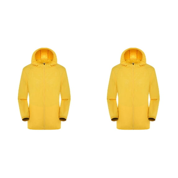 2 Pack Men's Women Casual Jackets Men Windproof Ultra-Light Rainproof Windbreaker Casual Coat Jacket Top Jacket Mens Full Zip Mens Men Jack