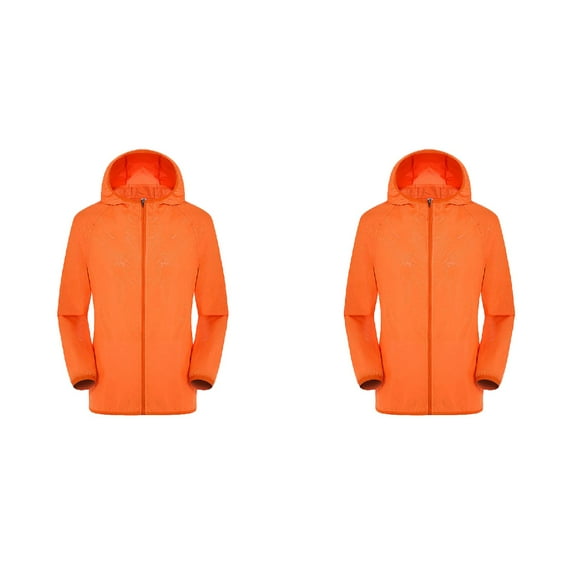 2 Pack Men's Women Casual Jackets Tech Jacket Mens Windproof Ultra-Light Rainproof Windbreaker Husker Coats for Men Top Farmer Jacket Men Lightweight Jackets Ja