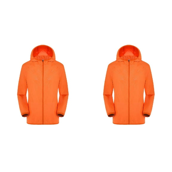 2 Pack Men's Women Casual Jackets Tech Jacket Mens Windproof Ultra-Light Rainproof Windbreaker Husker Coats for Men Top Farmer Jacket Men Lightweight Jackets Ja
