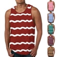 thumbnail image 1 of 2 Pack Mens Big & Tall Tank Tops Plus Size S-4X Sleeveless Crewneck Shirts Casual Stripe Printed Pullover Breathable Loungewear Athletic Workout Vests, 1 of 8
