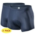 thumbnail image 1 of 2 Pack Mens Bike Underwear Shorts with Gel Padded Breathable Bicycling Bike Shorts Cycle Underwears Blue XL, 1 of 7