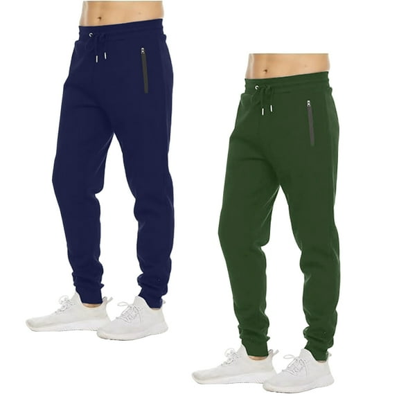 2 Pack Mens Fleece Jogger Pants