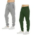 thumbnail image 1 of 2 Pack Mens Fleece Jogger Pants, 1 of 3