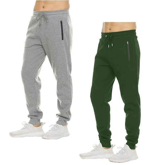 2 Pack Mens Fleece Jogger Pants