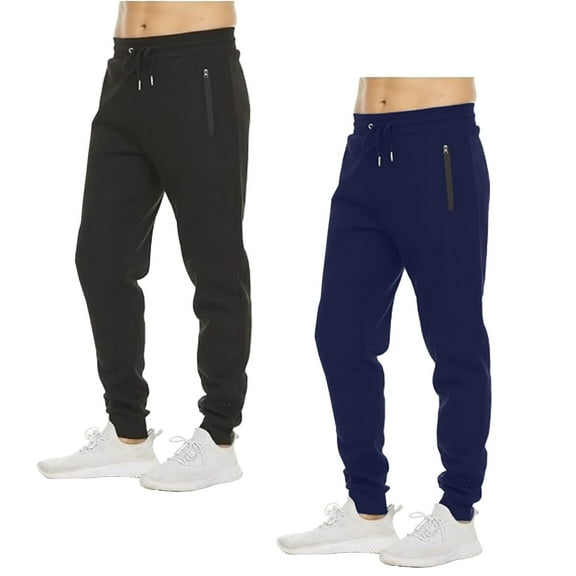 2 Pack Mens Fleece Jogger Pants