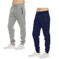 thumbnail image 1 of 2 Pack Mens Fleece Jogger Pants, 1 of 3