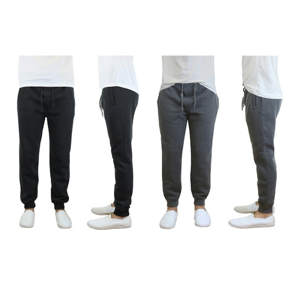 2 Pack Mens Fleece Jogger Pants