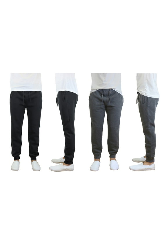 2 Pack Mens Fleece Jogger Pants