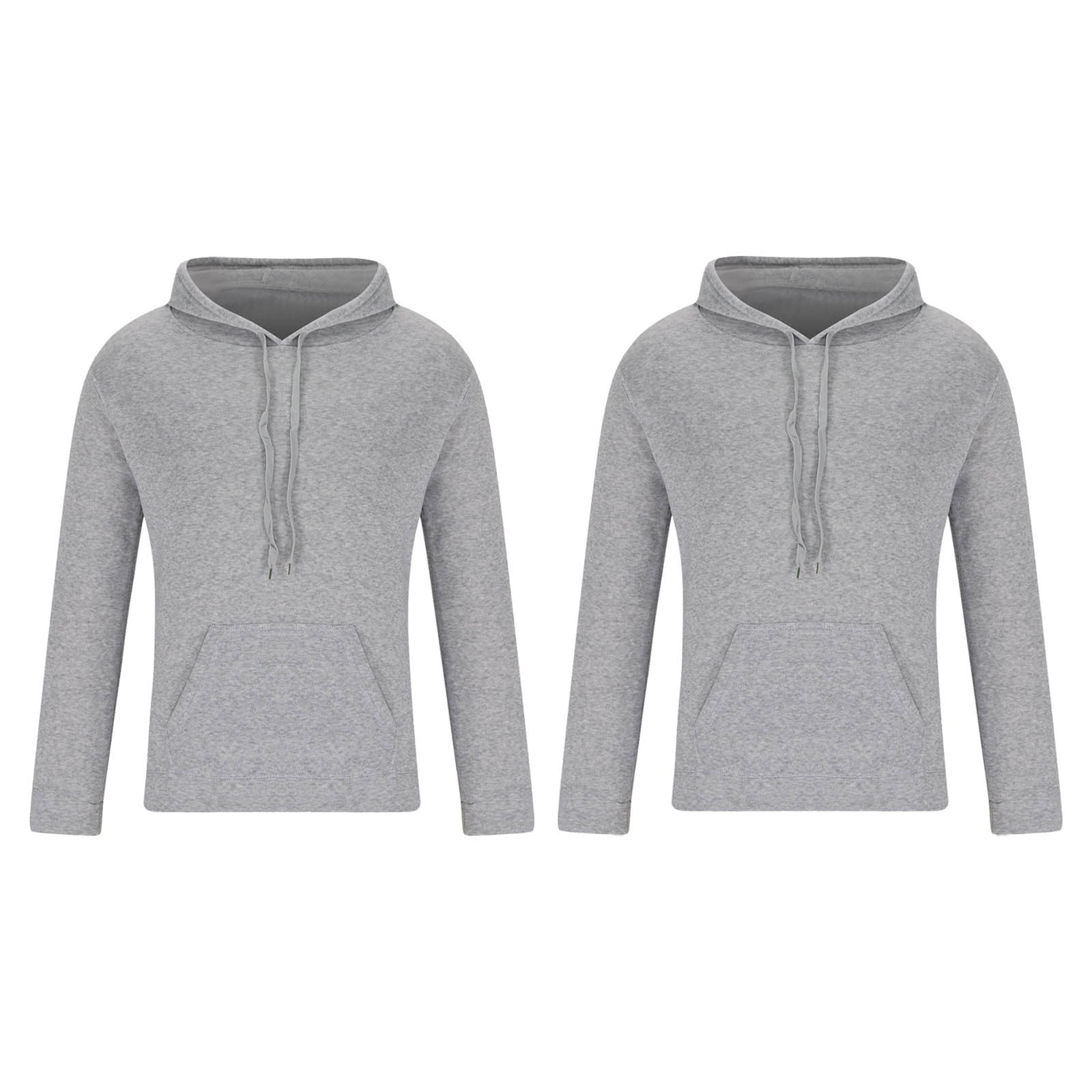 2Pack Mens Hoodie Long Sleeve Casual Pullover Classic Hooded