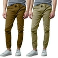 thumbnail image 1 of 2-Pack Mens Slim-Fit Cotton Twill Jogger Pants (S-2XL), 1 of 6
