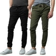 thumbnail image 1 of 2-Pack Mens Slim-Fit Cotton Twill Jogger Pants (S-2XL), 1 of 6