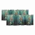 thumbnail image 1 of 2 Pack Mermaid Valance for Window Ocean Fish Kitchen Valance Rod Pocket Short Curtain Topper Decorative Window Treatment for Living Room Bedroom 60"x18", 1 of 8