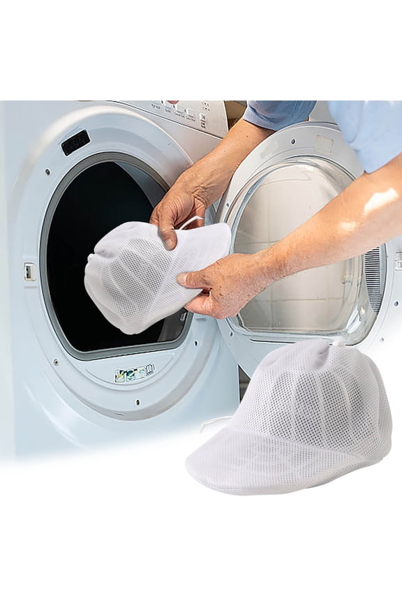 2-Pack Mesh Hat Washing Bags, Reusable Laundry Protectors for Baseball Caps