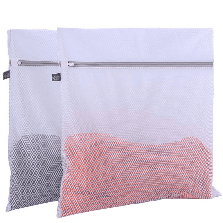 Ktinnead 3 Pack Laundry Bags Mesh Wash Bags, Mesh Storage Bags with Zipper,Delicates  Laundry Bag for Washing Machines Reusable Mesh Wash Bags, 12 x 16 inch 