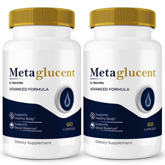 (2 Pack) Metaglucent Capsules - Official Meta Glucent Pills to Maintain Overall Health, All Natural Blood Formula For Healthy and Stable Levels, Metaglucent Review (120 Capsules)