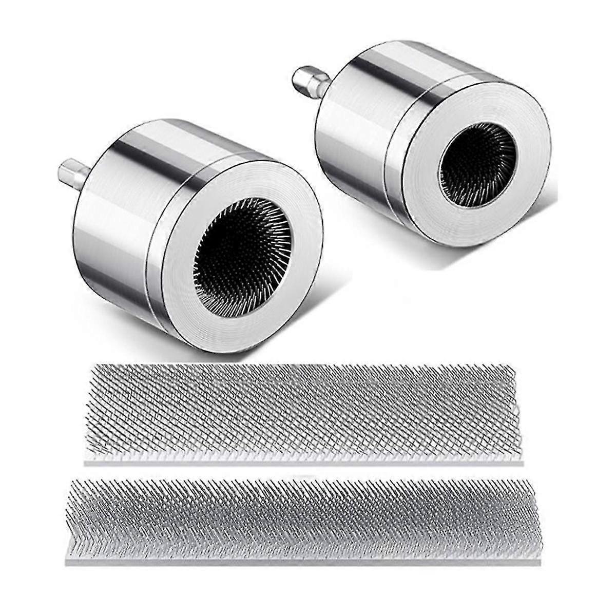 2 Pack Metal Copper Pipe Cleaner with 2 Replaceable Brushes Tube Cleaning Brush for Power Drill (1/-In Stock