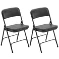 thumbnail image 1 of 2 Pack Metal Folding Chairs with Padded Seat and Back, for Home and Office, Indoor and Outdoor Events Party Wedding, Black, 1 of 9