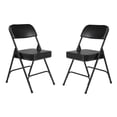 thumbnail image 1 of 2 Pack Metal Folding Chairs with Padded Seat and Back, for Home and Office, Indoor and Outdoor Events Party Wedding, Black, 1 of 8
