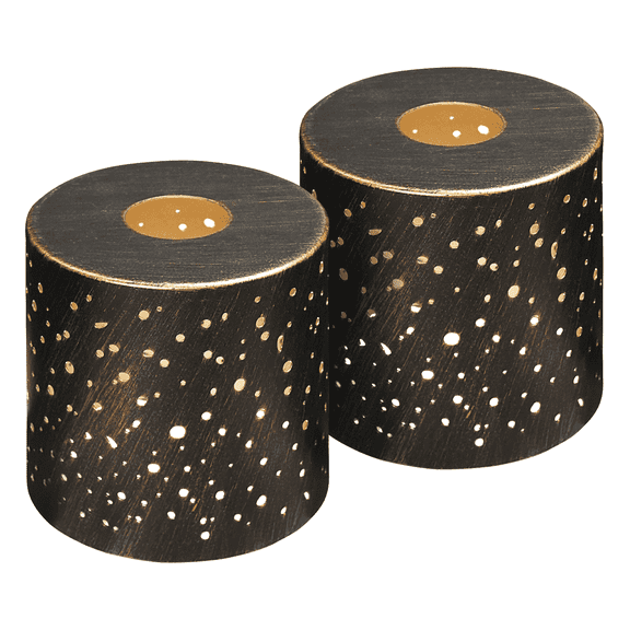 2-Pack Cylinder Metal Lamp Shades, SWAIFDEE Ceiling Lamp Shades Replacement With 1-5/8" Fitter, 4.75x5in Pendant Light