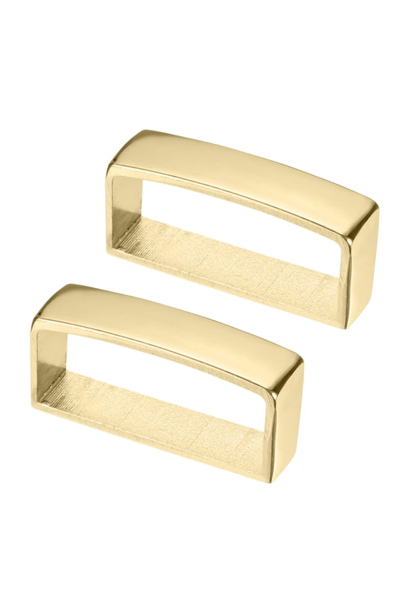 2-Pack Metal Loop Keeper Accessories, 1.3 Inch/ 3.3 cm Belt Loop Keepers Use for Holding Extra Length Straps in Place Pants [Gold]