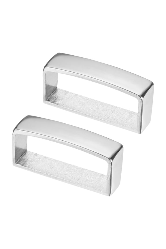 2-Pack Metal Loop Keeper Accessories, 1.3 Inch/ 3.3 cm Belt Loop Keepers Use for Holding Extra Length Straps in Place Pants [Silver]