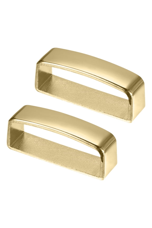 2-Pack Metal Loop Keeper Accessories, 1.5 Inch/ 3.9 cm Belt Loop Keepers Use for Holding Extra Length Straps in Place Pants [Gold]