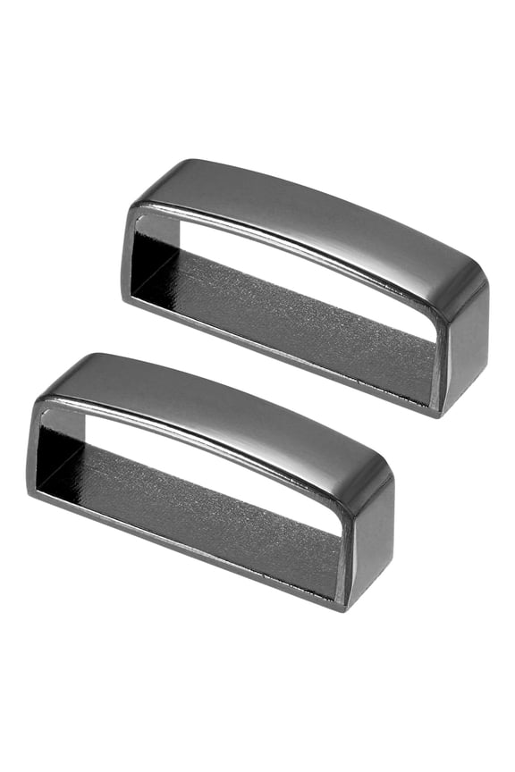 2 pack Metal Loop Keeper Accessories, 1.7 inch Belt Loop Keepers Black