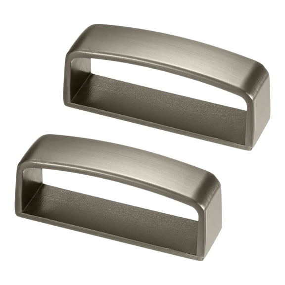 2-Pack Metal Loop Keeper Accessories, 1.7 Inch/ 4.35 cm Belt Loop Keepers Use for Holding Extra Length Straps in Place Pants [Gray]