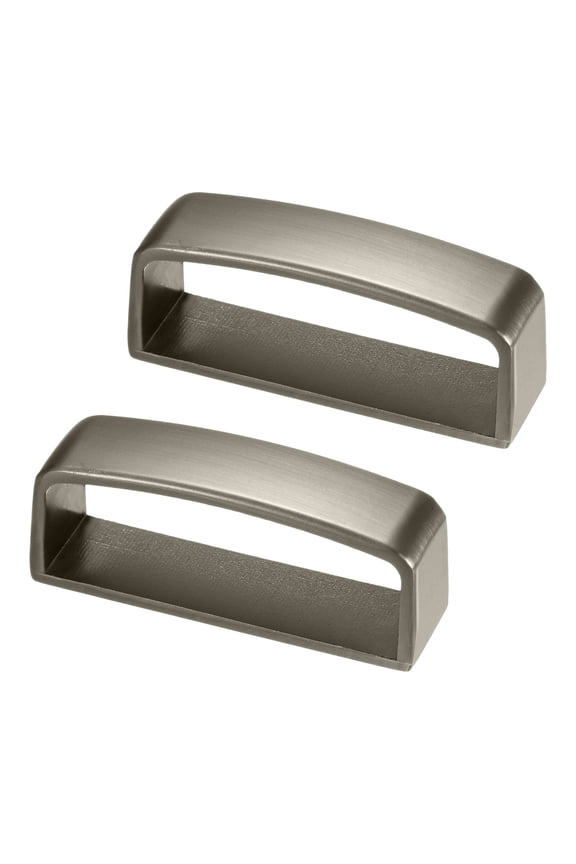 2-Pack Metal Loop Keeper Accessories, 1.7 Inch/ 4.35 cm Belt Loop Keepers Use for Holding Extra Length Straps in Place Pants [Gray]
