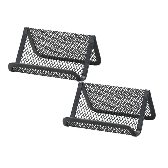 2-Pack Metal Mesh Desk Business Card Holder, Ofice Desk Card Display Rack, Great for Summer Networking Events, Home Ofice, or Back to schol