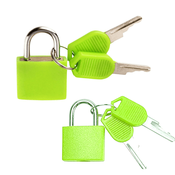 2 Pack Metal Padlock 42mm Large Key Lock for Locker, Heavy Duty Lock with Key Colored Waterproof Padlocks Keyed with Key for Indoor and Outdoors Use