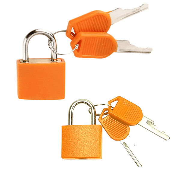 2 Pack Metal Padlock 42mm Large Key Lock for Locker, Heavy Duty Lock with Key Colored Waterproof Padlocks Keyed with Key for Indoor and Outdoors Use
