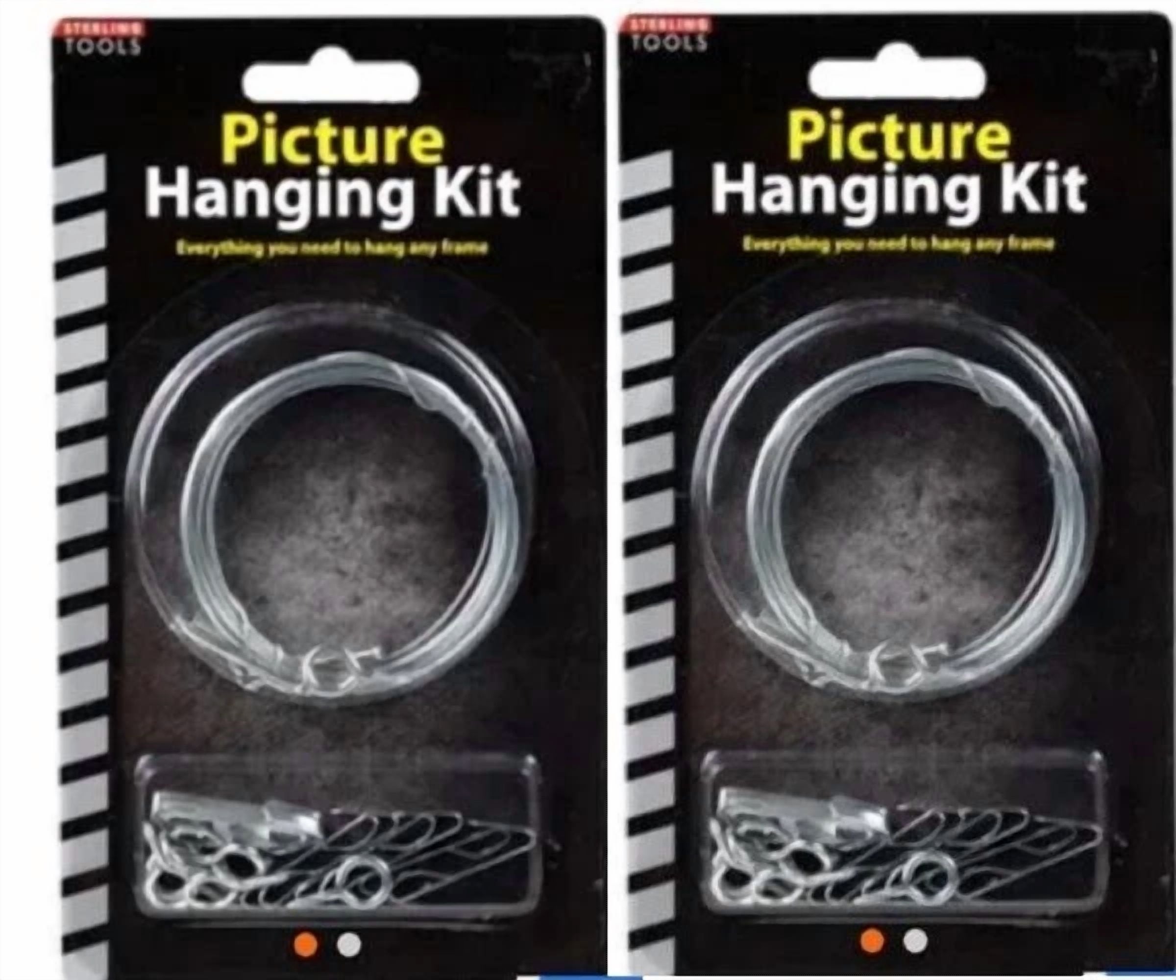 2 Pack Metal Picture Hanging Kit - Everything You Need To Hang Any Frame